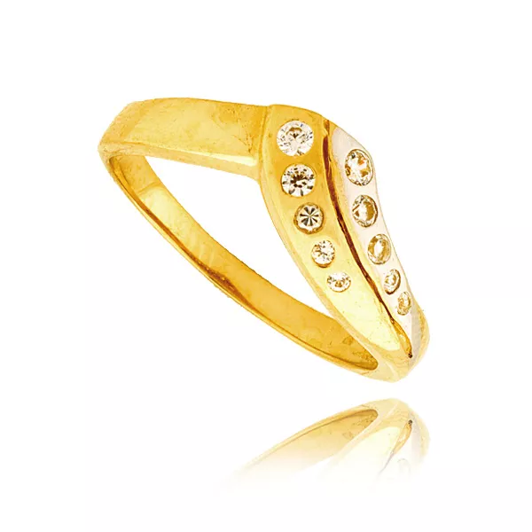 Delikatny pierścionek wykonany z wysokiej jakości złota.