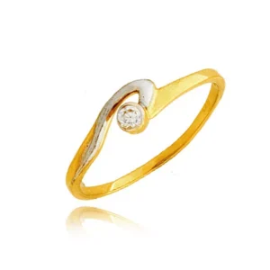 Delikatny pierścionek wykonany z wysokiej jakości złota.