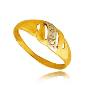 Delikatny pierścionek wykonany z wysokiej jakości złota.