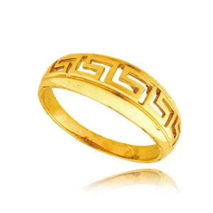 Pierścionek ze złota łączący klasykę z nowoczesnością.