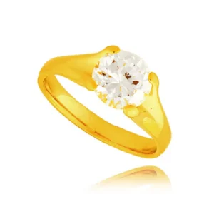 Elegancki pierścionek ze złota o ponadczasowym charakterze.