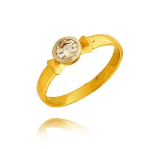 Elegancki pierścionek ze złota o ponadczasowym charakterze.