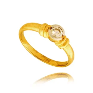 Delikatny pierścionek wykonany z wysokiej jakości złota.