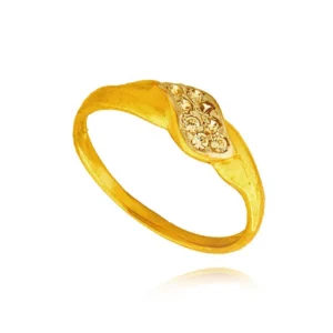 Złoty pierścionek stworzony z myślą o codziennym komforcie.