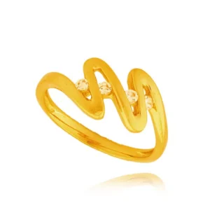 Delikatny pierścionek wykonany z wysokiej jakości złota.