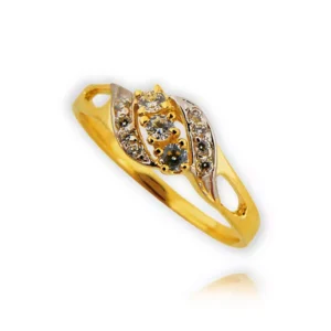 Delikatny pierścionek wykonany z wysokiej jakości złota.