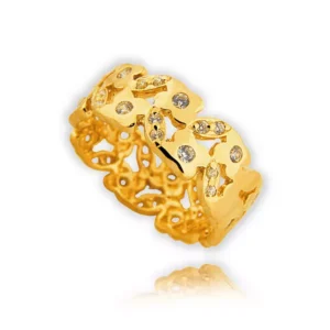 Elegancki pierścionek ze złota o ponadczasowym charakterze.