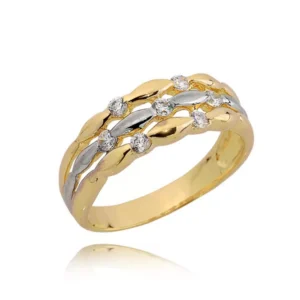 Delikatny pierścionek wykonany z wysokiej jakości złota.