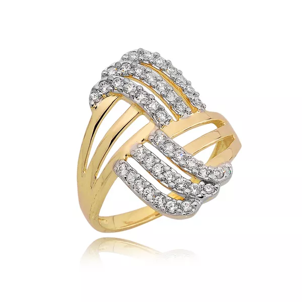 Delikatny pierścionek wykonany z wysokiej jakości złota.