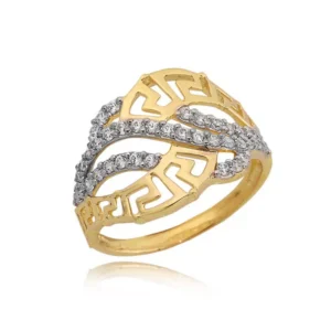 Delikatny pierścionek wykonany z wysokiej jakości złota.