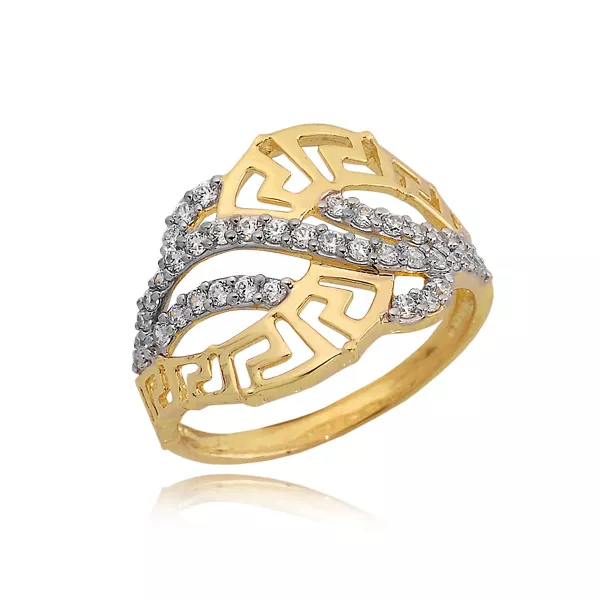 Delikatny pierścionek wykonany z wysokiej jakości złota.