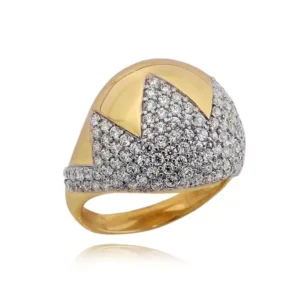 Elegancki pierścionek ze złota o ponadczasowym charakterze.