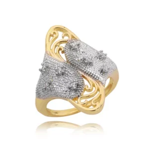 Delikatny pierścionek wykonany z wysokiej jakości złota.