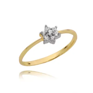 Delikatny pierścionek wykonany z wysokiej jakości złota.