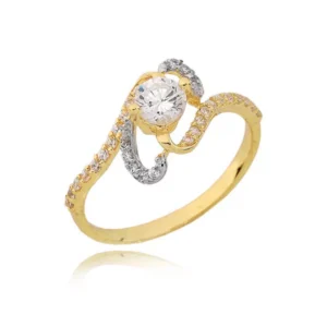 Delikatny pierścionek wykonany z wysokiej jakości złota.