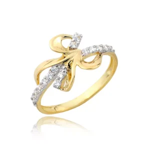 Elegancki pierścionek ze złota o ponadczasowym charakterze.