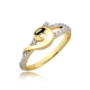 Delikatny pierścionek wykonany z wysokiej jakości złota.