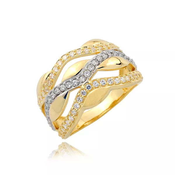 Delikatny pierścionek wykonany z wysokiej jakości złota.