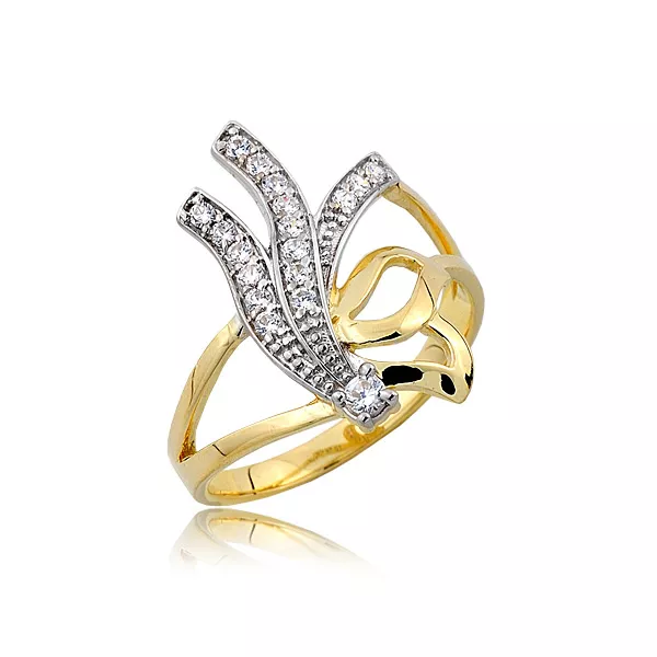 Delikatny pierścionek wykonany z wysokiej jakości złota.