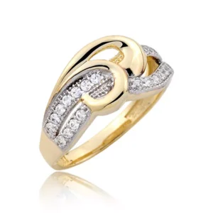 Delikatny pierścionek wykonany z wysokiej jakości złota.