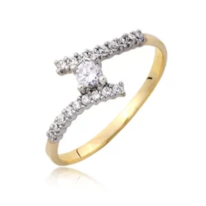 Delikatny pierścionek wykonany z wysokiej jakości złota.