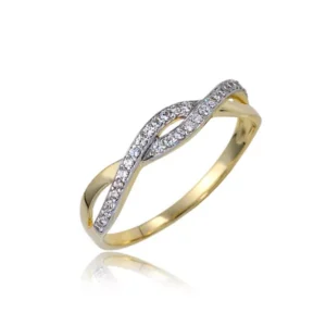 Delikatny pierścionek wykonany z wysokiej jakości złota.