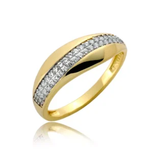 Elegancki pierścionek ze złota o ponadczasowym charakterze.