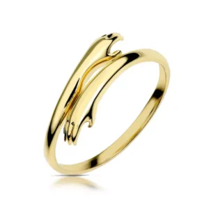 Delikatny pierścionek wykonany z wysokiej jakości złota.