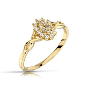 Ponadczasowy pierścionek o luksusowym wyglądzie.