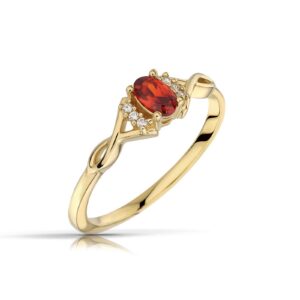 Delikatny pierścionek wykonany z wysokiej jakości złota.