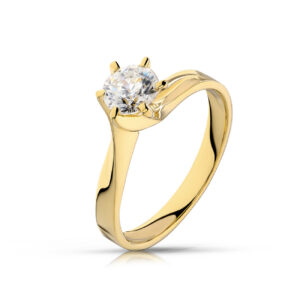 Delikatny pierścionek wykonany z wysokiej jakości złota.