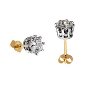 Uniwersalne kolczyki złote o eleganckim wykończeniu.