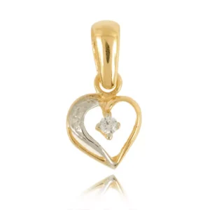 Złoty wisiorek tworzony specjalnie na zamówienie.