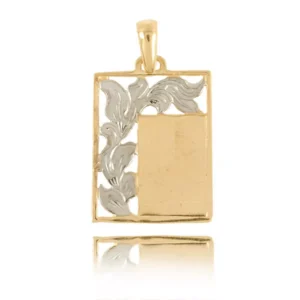 Złoty wisiorek w eleganckim stylu.