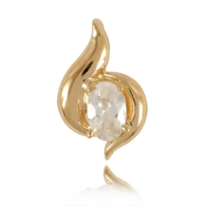 Złoty wisiorek w minimalistycznym stylu.