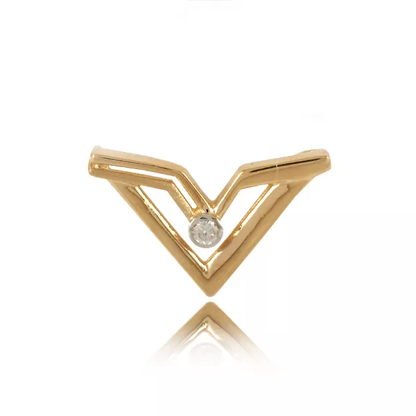 Złoty wisiorek wykonywany na indywidualne zamówienie.