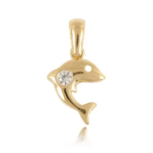 Złoty wisiorek o subtelnym designie.