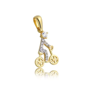 Złoty wisiorek w nowoczesnym wydaniu.