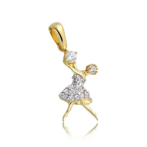 Elegancki wisiorek wykonany ze złota.