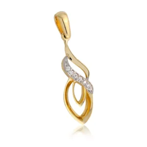 Elegancki złoty wisiorek na zamówienie.