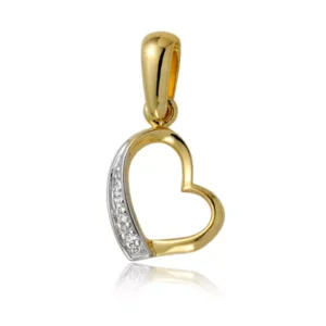 Złoty wisiorek o klasycznym charakterze.