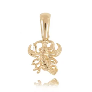 Personalizowany znak zodiaku ze złota w eleganckiej formie.