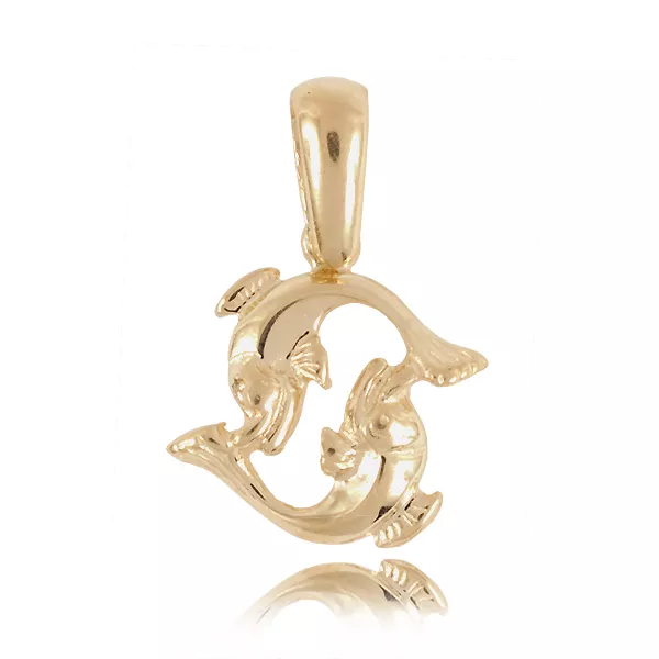 Złoty naszyjnik z motywem zodiaku na zamówienie.